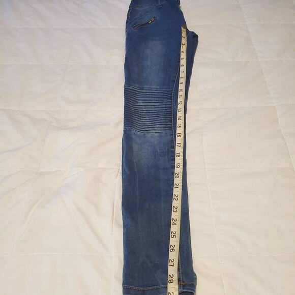 Mossimo denim size 2 mid-rise denim leggings accent zippers - Picture 12 of 12